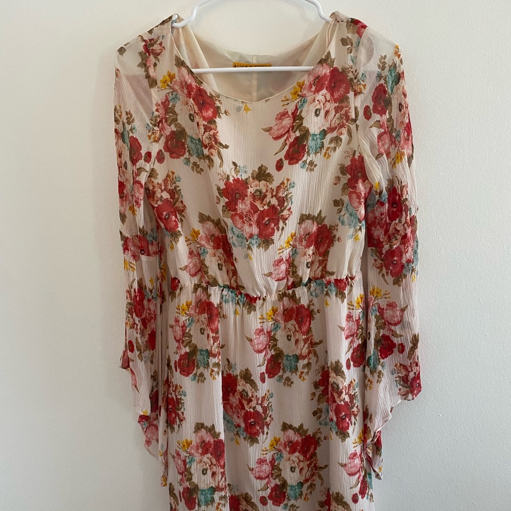 Alice + Olivia Cream Floral Dress